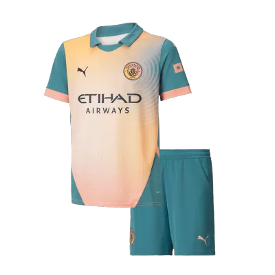 UCL Kids Manchester City Fourth Away Soccer Jersey Kit (Jersey+Shorts) 2024/25 - Pro Jersey Shop