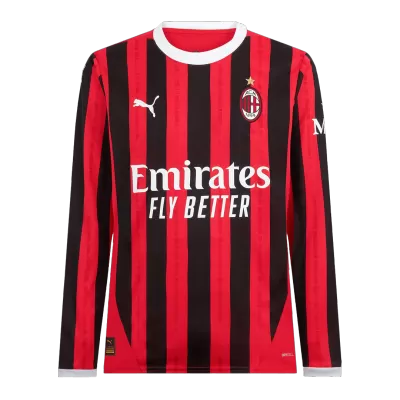 Men's AC Milan Home Long Sleeves Soccer Jersey Shirt 2024/25 - Fan Version - Pro Jersey Shop