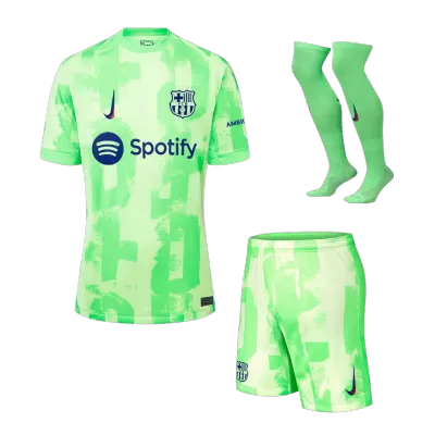 UCL Men's Barcelona Third Away Soccer Jersey Whole Kit (Jersey+Shorts+Socks) 2024/25 - Pro Jersey Shop