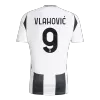 Men's VLAHOVIĆ #9 Juventus Save The Children Sponsor Home Soccer Jersey Shirt 2024/25 - Fan Version - Pro Jersey Shop