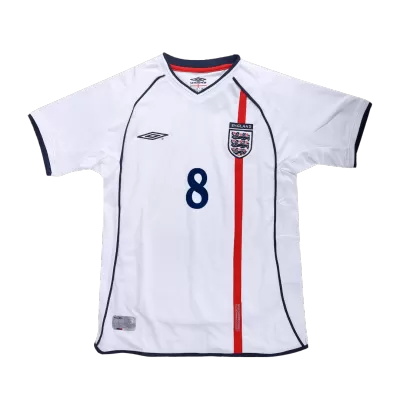 Men's Retro 2002 SCHOLES #8 England Home Soccer Jersey Shirt - Pro Jersey Shop