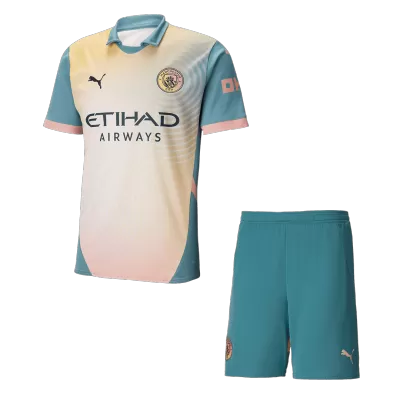 Men's Manchester City Fourth Away Soccer Jersey Kit (Jersey+Shorts) 2024/25 Definitely City - Pro Jersey Shop