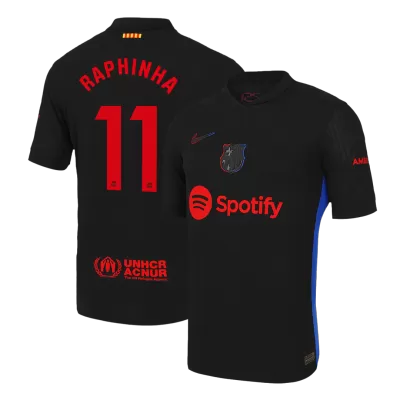 Men's Authentic RAPHINHA #11 Barcelona Away Soccer Jersey Shirt 2024/25 - Player Version - Pro Jersey Shop