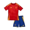 Premium Quality Kids's Spain Home Soccer Jersey Kit (Jersey+Shorts) Euro Euro 2024 - Pro Jersey Shop