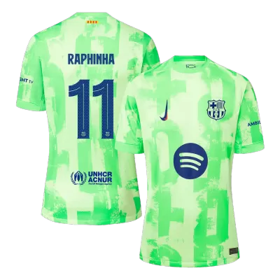 Premium Quality Men's RAPHINHA #11 Barcelona Third Away Soccer Jersey Shirt 2024/25 Spotify Logo Without Text- Fan Version - Pro Jersey Shop