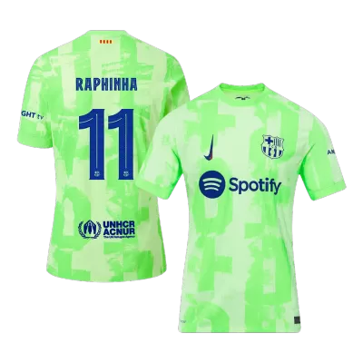 UCL Men's Authentic RAPHINHA #11 Barcelona Third Away Soccer Jersey Shirt 2024/25 - Player Version - Pro Jersey Shop