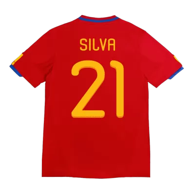 Men's Retro 2010 World Cup SILVA #21 Spain Home Soccer Jersey Shirt - Pro Jersey Shop