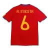 Men's Retro 2010 World Cup A. INIESTA #6 Spain Home Soccer Jersey Shirt - Pro Jersey Shop