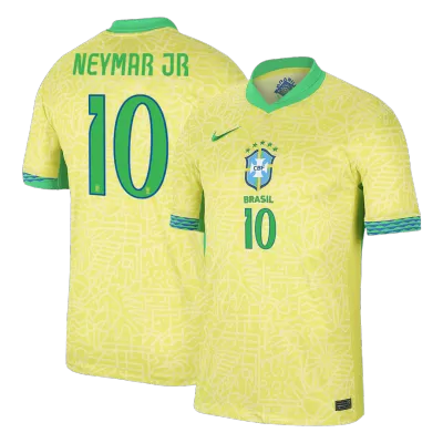 Premium Quality Men's NEYMAR JR #10 Brazil Home Soccer Jersey Shirt 2024 - Fan Version - Pro Jersey Shop