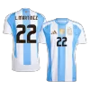 Premium Quality Men's L.MARTÍNEZ #22 Argentina Home Soccer Jersey Shirt 2024 - Fan Version - Pro Jersey Shop