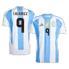 Premium Quality Men's J.ALVAREZ #9 Argentina Home Soccer Jersey Shirt 2024 - Fan Version - Pro Jersey Shop