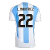 Premium Quality Men's L.MARTÍNEZ #22 Argentina Home Soccer Jersey Shirt 2024 - Fan Version - Pro Jersey Shop