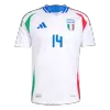 Men's Authentic CHIESA #14 Italy Away Soccer Jersey Shirt 2024 - Player Version - Pro Jersey Shop