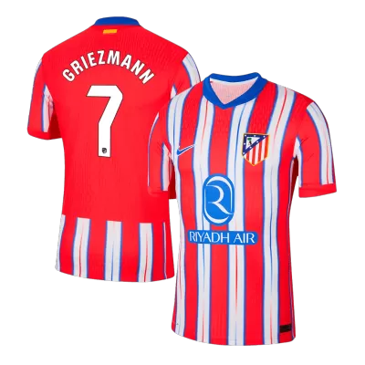 Men's Authentic GRIEZMANN #7 Atletico Madrid Home Soccer Jersey Shirt 2024/25 - Player Version - Pro Jersey Shop