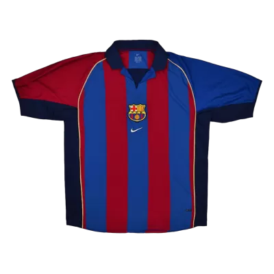 Men's Retro 2001/02 Barcelona Home Soccer Jersey Shirt - Pro Jersey Shop