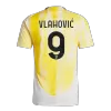 Men's Authentic VLAHOVIĆ #9 Juventus Away Soccer Jersey Shirt 2024/25 Save The Children Sponsor- Player Version - Pro Jersey Shop