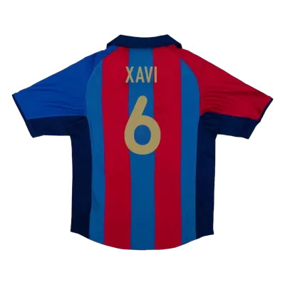 Men's Retro 2001/02 XAVI #6 Barcelona Home Soccer Jersey Shirt - Pro Jersey Shop