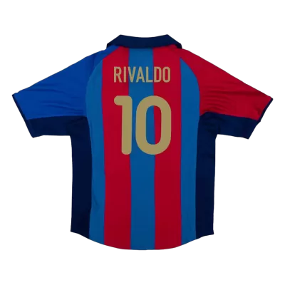 Men's Retro 2001/02 RIVALDO #10 Barcelona Home Soccer Jersey Shirt - Pro Jersey Shop