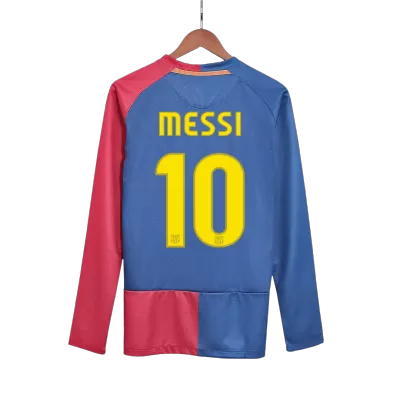 UCL Men's Barcelona MESSI #10 Barcelona Home Long Sleeves Soccer Jersey Shirt 2008/09 - Fan Version - Pro Jersey Shop