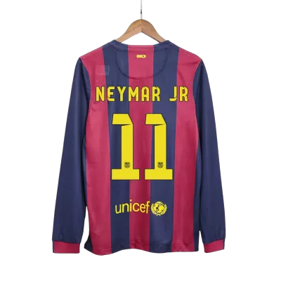 Men's Retro 2014/15 NEYMAR JR #11 Barcelona Home Long Sleeves Soccer Jersey Shirt - Pro Jersey Shop