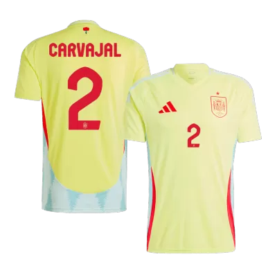 Men's CARVAJAL #2 Spain Away Soccer Jersey Shirt Euro 2024 - Fan Version - Pro Jersey Shop