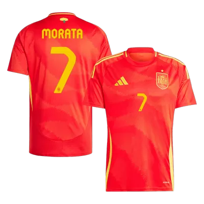 Premium Quality Men's MORATA #7 Spain Home Soccer Jersey Shirt Euro 2024 - Fan Version - Pro Jersey Shop