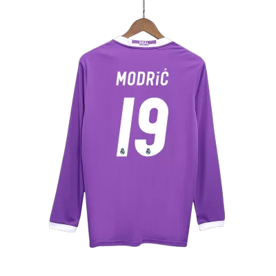 Men's Retro 2016/17 MODRIĆ #19 Real Madrid Away Long Sleeves Soccer Jersey Shirt - Pro Jersey Shop