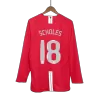 UCL Men's Retro 2007/08 SCHOLES #18 Manchester United Home Long Sleeves Soccer Jersey Shirt - Pro Jersey Shop